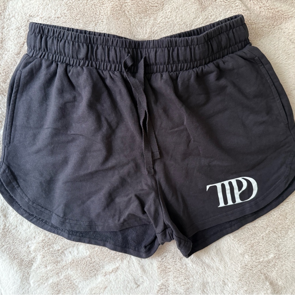 Taylor Swift The Tortured Poets Department TTPD Black Shorts Size M - Picture 2 of 5
